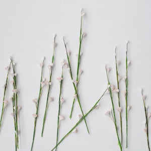 Pale Pink Paper Gypsophila: Handmade Baby Breath Branches, 20 Pieces
