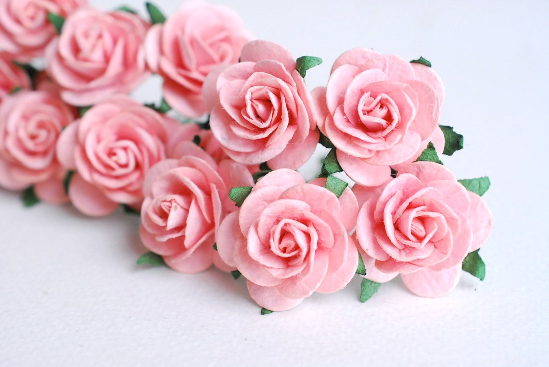 Handmade Paper Rose Flowers: Medium Pink, 2.5cm, 50pcs DIY Wedding ...