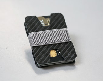 /Étui /à Cartes Portefeuille pour Hommes /étui /à Cartes en Fibre de Carbone RFID Ultra-Mince et Durable Cadeau pour Hommes