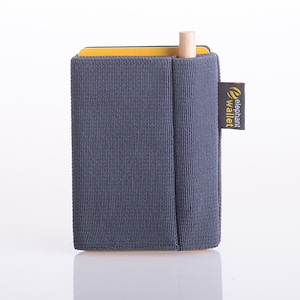 Cartera de hombre, Cartera P con lápiz, Cartera gris, Cartera de hombre, Cartera de mujer, Cartera delgada, Cartera minimalista, Cartera de diseño moderno, Cartera P