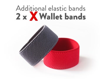 2 x Additional elastic band - X wallet (wood, aluminum, carbon fiber, plexi), X wallet, Elephant Wallet