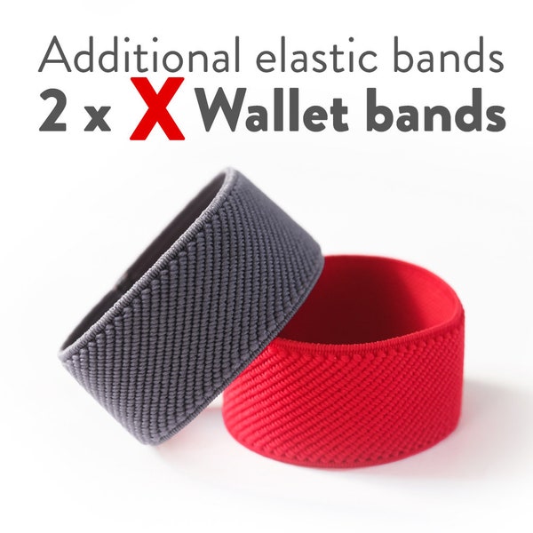 2 x Additional elastic band - X wallet (wood, aluminum, carbon fiber, plexi), X wallet, Elephant Wallet