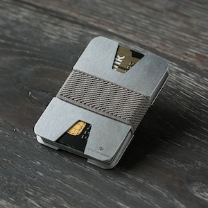 Cartera Slim, Monedero metal, tarjeta de crédito cartera titular, de los hombres y de mujeres, minimalista slim X carpeta, carpeta de elefante