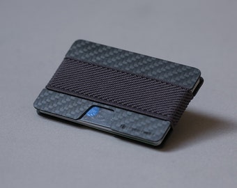 Carteira de fibra de carbono, carteira para cartões de crédito, carteira feminina, carteira masculina, carteira minimalista, carteira moderna, presente de Natal, carteira de elefante
