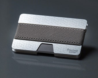 Men's wallet, credit card holder, pattern, women's wallet, aluminum wallet, slim and minimalist, modern design wallet, N wallet