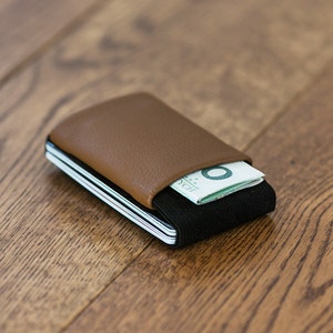 Lederen portemonnee, lederen portemonnee voor mannen en vrouwen, slanke minimalistische portemonnee, moderne portemonnee, LR-portemonnee, Elephant Wallet