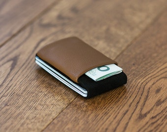 Leather wallet, men's and women's leather wallet, slim minimalist wallet, modern wallet, LR wallet, Elephant Wallet
