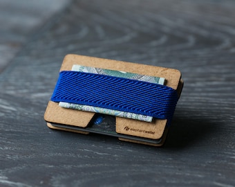 Slim wooden wallet, credit card holder, men's and women's wallet, wood minimalist and slim, modern design wallet, N wallet