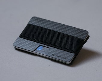 Wallet, carbon fiber wallet and credit card holder, minimalist wallet, men’s wallet, slim wallet, the “N” wallet by Elephant Wallet