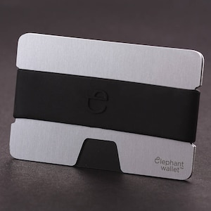 Carpeta de la tarjeta de crédito por Elephantwallet, RFID proteger carpeta de aluminio, cartera de diseño moderno, de los hombres, cartera de N,