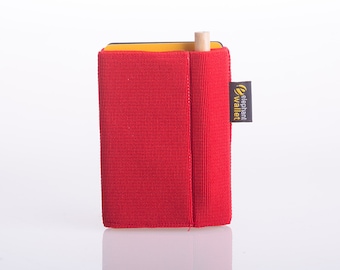 Handmade womens wallet, credit card holder, elastic wallet, slim wallet, minimalist wallet, modern design wallet, P wallet, Elephant Wallet