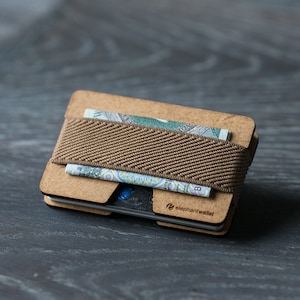 Portafoglio di legno, portafoglio carta di credito, portafoglio da donna e da uomo, portafoglio minimalista, portafoglio sottile, portafoglio di design moderno, portafoglio N