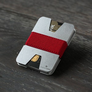 Cartera de aluminio, cartera de tarjeta de crédito, cartera para hombres y mujeres, cartera moderna, cartera de diseño, cartera X, cartera elefante