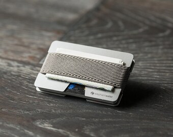 Metal wallet, credit card wallet, men's and women's wallet, aluminum slim and minimalist wallet, modern designwallet, N wallet