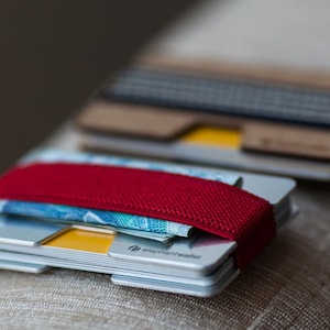 Minimalist wooden wallet, credit card wallet, women's and men's wallet, minimalist slim wallet, modern design wallet, N wallet image 3