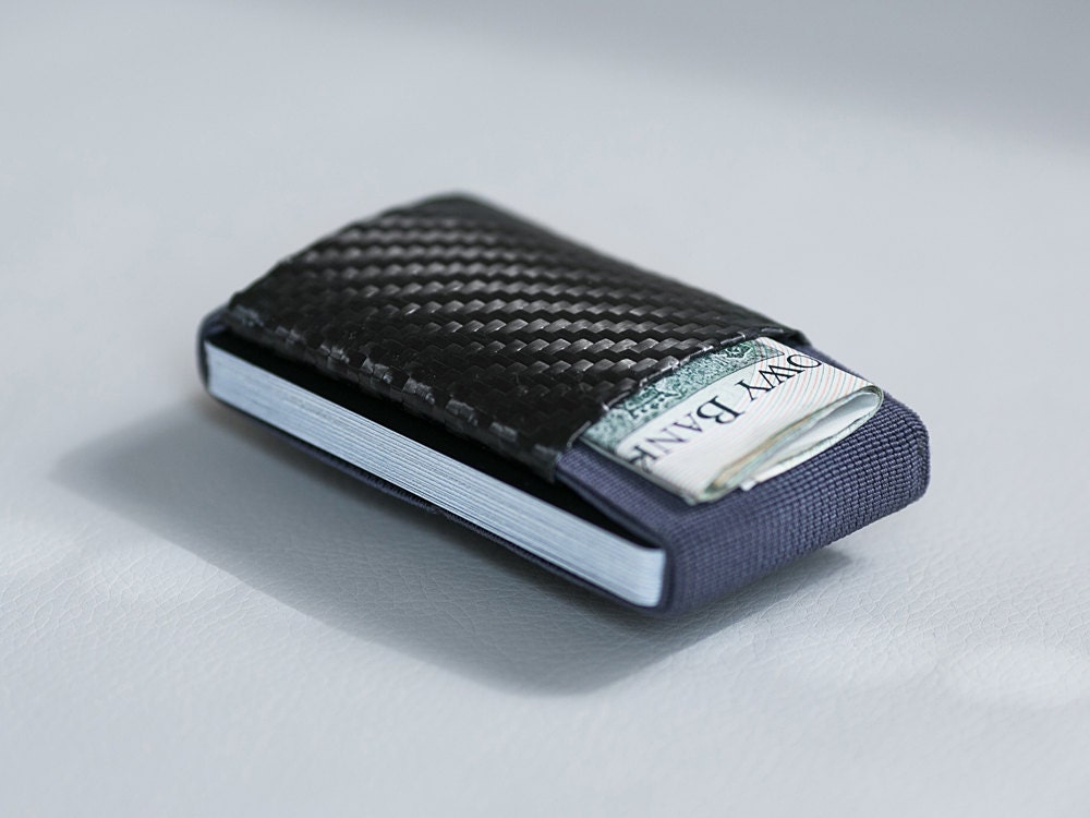 Men's carbon fiber wallet slim wallet business wallet Etsy