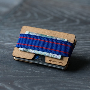 Wooden slim wallet, credit card wallet, women's and men's wallet, minimalist and slim wallet, modern design wallet, N wallet image 1