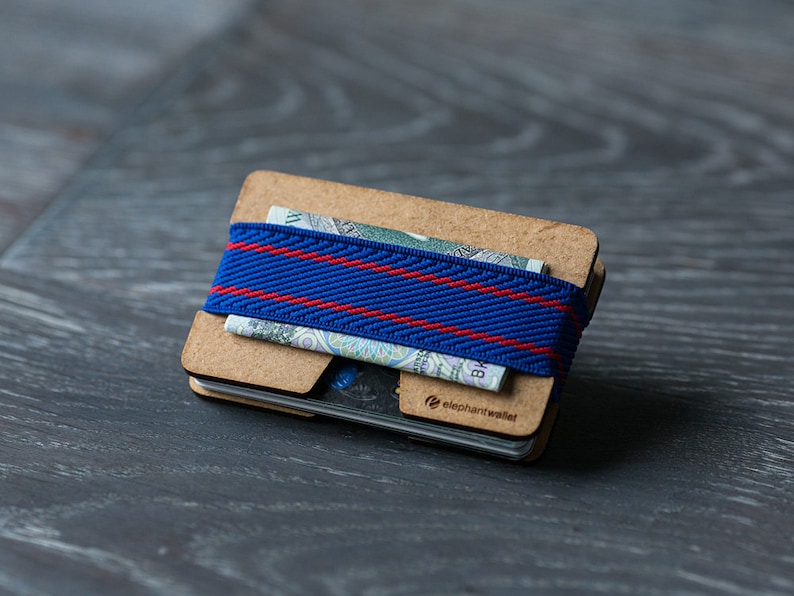 Wooden slim wallet, credit card wallet, women's and men's wallet, minimalist and slim wallet, modern design wallet, N wallet image 1