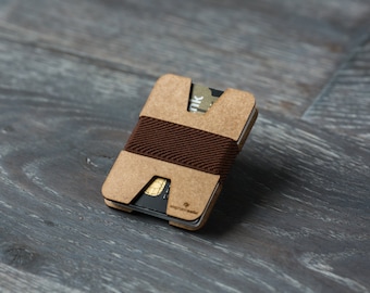 Wooden wallet, credit card holder, men's wallet, women's wallet, minimalist wallet, slim wallet, modern design wallet, X wallet