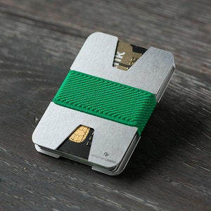 Cartera de tarjeta de billetera caso negocio soporte Metal masculino, titular de la tarjeta de crédito, diseño minimalista y moderno delgado X