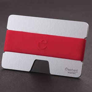 In metallo portafoglio, porta carte di credito, portafoglio sottile, sottile, portafoglio minimalista, portafoglio moderno, design portafoglio, N portafoglio, elefante portafoglio
