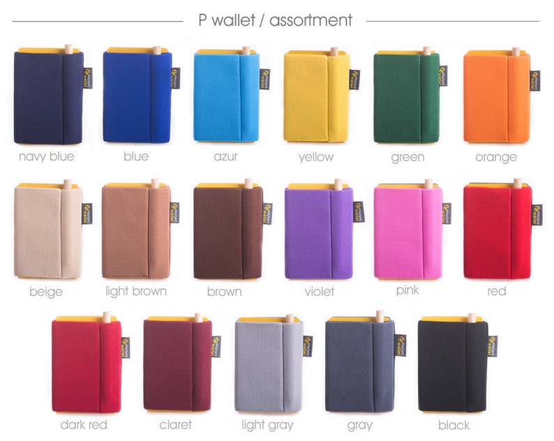Wallet, orange wallet, credit card wallet, business wallet, thin wallet, handmade wallet, modern design wallet, P wallet, Elephant Wallet image 5