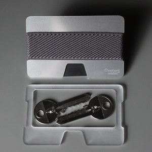 Metalen portemonnee, creditcard portemonnee, mannen en vrouwen portemonnee, aluminium portemonnee, slanke portemonnee, minimalistische portemonnee, moderne portemonnee, N portemonnee