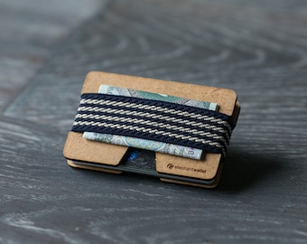 Minimalist wooden wallet, credit card wallet, women's and men's wallet, minimalist slim wallet, modern design wallet, N wallet