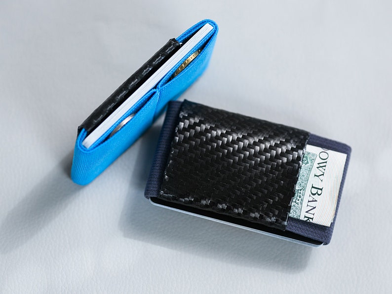 Men's carbon fiber wallet slim wallet business wallet Etsy