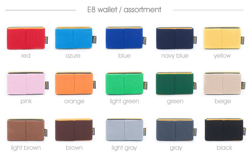 Coins wallet, key wallet, credit card wallet, womens wallet, mens wallet, elastic wallet, slim and minimalist, E8 wallet, Elephant Wallet image 5