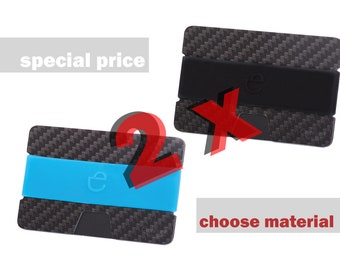 Mens minimalistische N Wallets, creditcardhouder, koolstofvezel portefeuilles, slanke portemonnee, minimalistische portemonnee, N portefeuilles