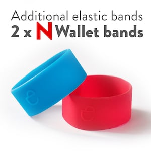2 x bande de silicium élastique supplémentaire pour N Wallet (bois, aluminium, fibre de carbone, plexi), portefeuille N, portefeuille Elephant