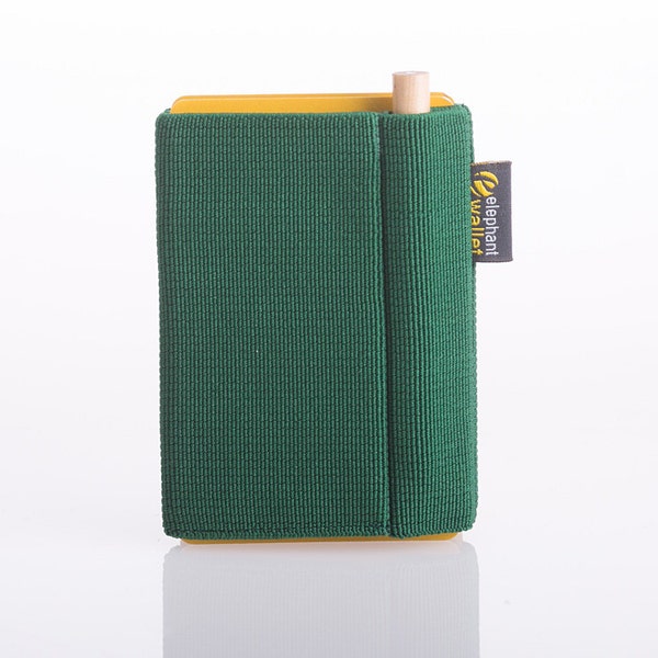 Green wallet, credit card holder, men's wallet, wome's wallet, elastic wallet, slim an dminimalist, modern design wallet, P wallet