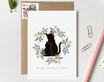 Mother’s Day Cat and Kitten Card | Cute Cat Card | Cat Lover Mother's Day Card | New Mum Mother's Day Card | Funny Cat Card