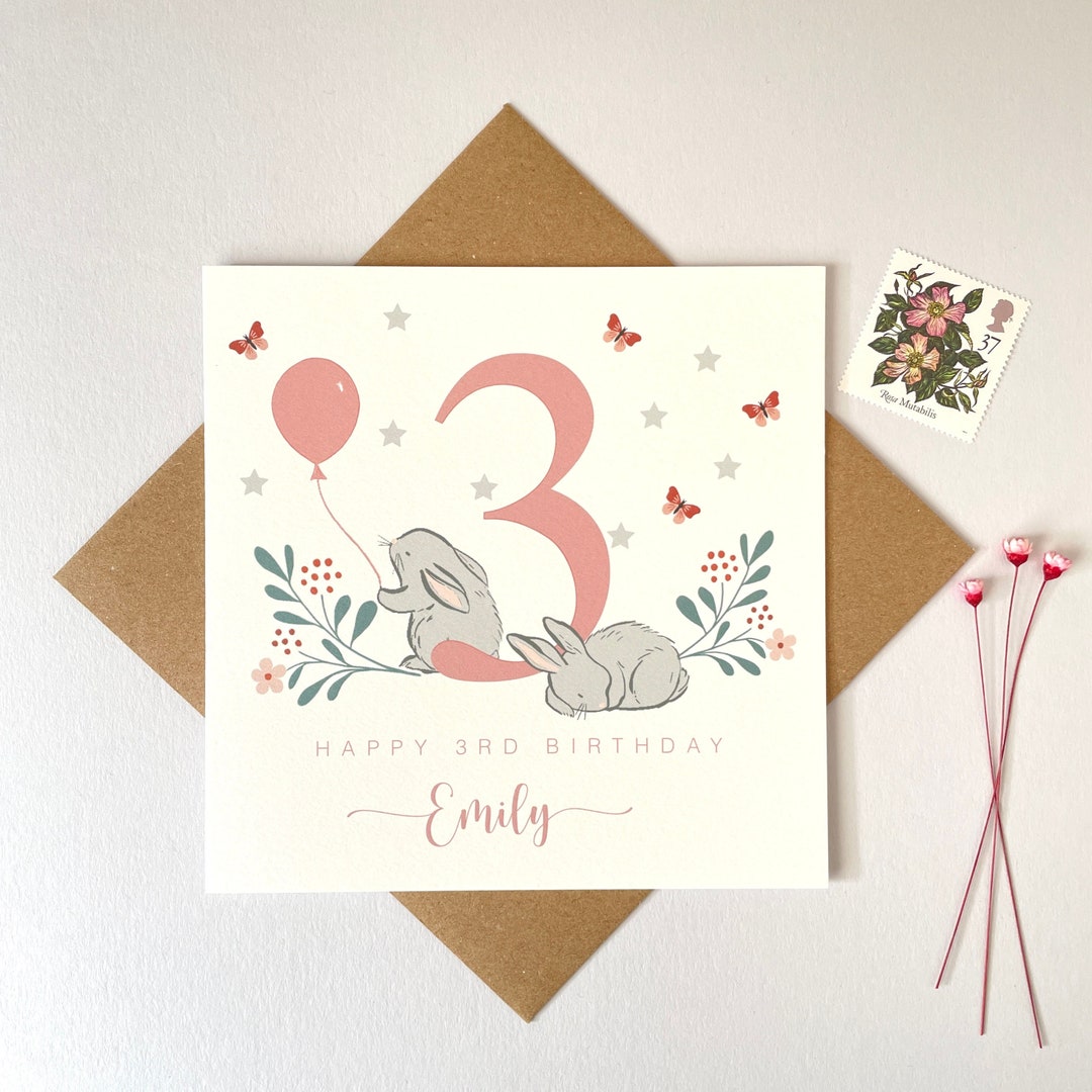 Personalised Name Girls 3rd Birthday Card Cute First Etsy personalised-name-girls-3rd-birthday-card-cute-first-etsy