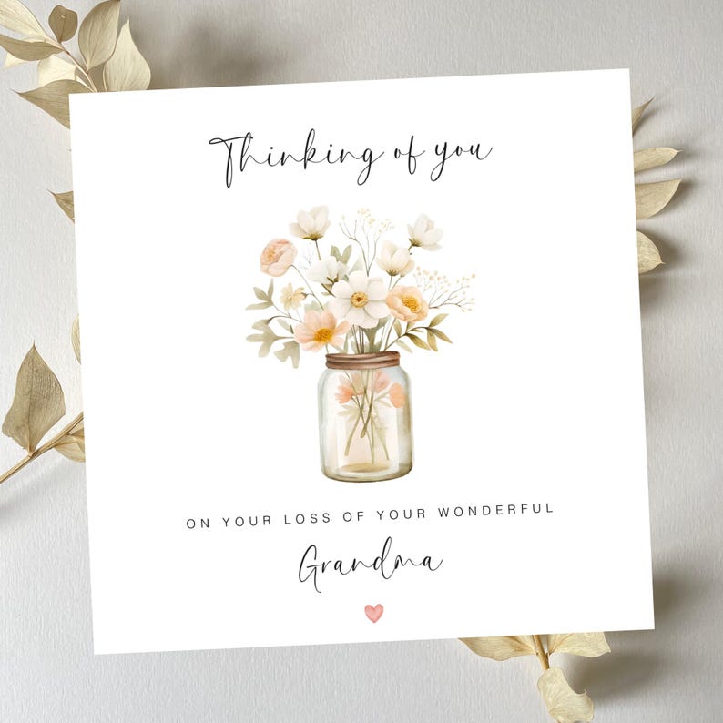 Sympathy Card: Loss of Mum, Floral Bereavement Condolences - Etsy UK