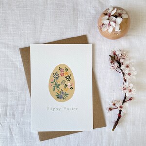 Pack of 3 Easter Cards Happy Easter Card Pretty Easter Egg Card Pretty Painted Floral Egg Spring Floral Card image 6