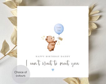 Personalised Daddy To Be Birthday Card, Birthday Card From The Bump, Card From Bump To Grampy.