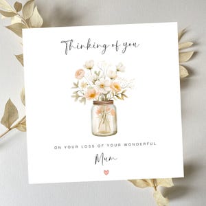 Sympathy Card: Loss of Mum, Floral Bereavement Condolences - Etsy