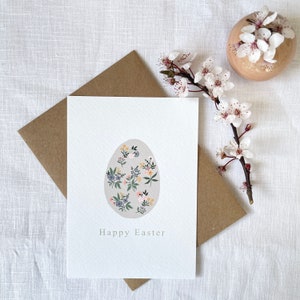 Pack of 3 Easter Cards Happy Easter Card Pretty Easter Egg Card Pretty Painted Floral Egg Spring Floral Card image 5