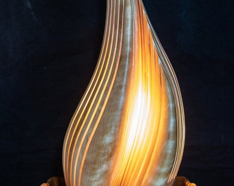 Handmade wooden lamp light sculpture Aspire