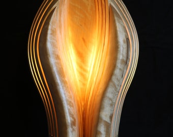 HOLZLAMPE, STEHLAMPE HOLZ, Zuhause Deko, handgemachte Holzmöbel Chalice