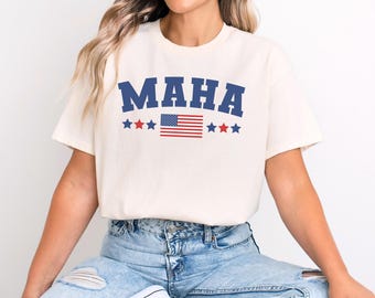 Patriotic MAHA Shirt, Make America Healthy Again, Trump Shirt, Republican apparel, Gift for July 4th, Summer Shirt, Independence Day Shirt