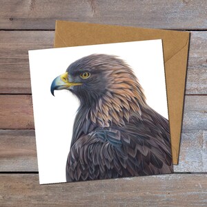 Golden Eagle Bird of Prey Animal Artist Greeting Card Dad Grandad Bird Lover Birthday Card image 3