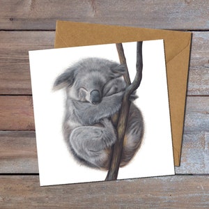 Koala Cute Wildlife Animal Artist Greeting Card image 3