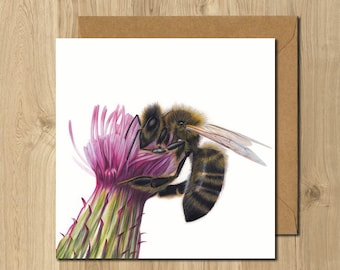Honey Bee Insect Artist Greeting Card