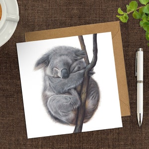 Koala Cute Wildlife Animal Artist Greeting Card image 2