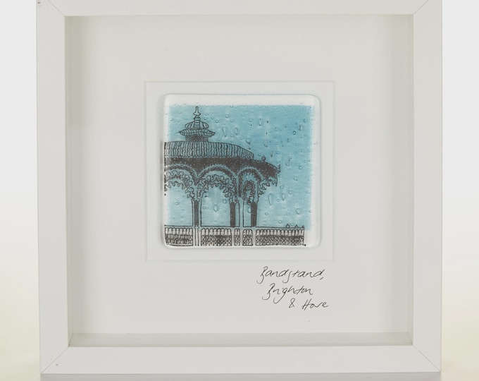 Brighton Bandstand, Framed Glass Tile