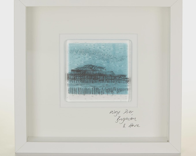 West Pier, Brighton and Hove, Framed Glass Tile