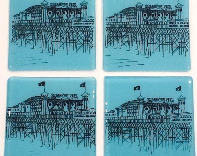 Brighton Palace Pier Coasters, set of four